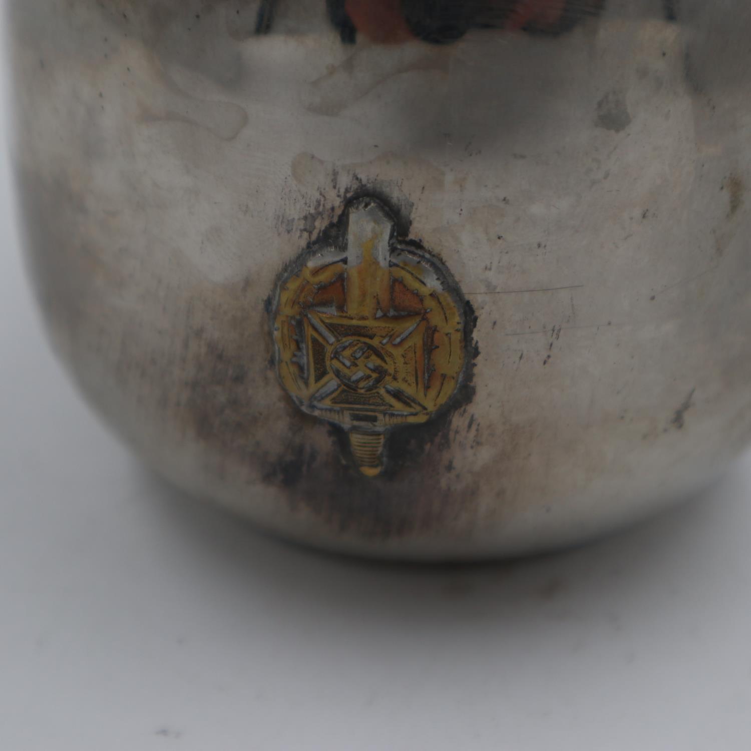 WWII German Veterans Association sugar pot. UK P&P Group 1 (£16+VAT for the first lot and £2+VAT for - Bild 2 aus 2