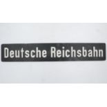 Deutsche Reichsbahn locomotive aluminium sign. Vendor bought from Berlin over 20 years ago and was