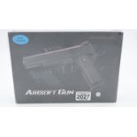 New old stock airsoft pistol, model V19 in silver, boxed. UK P&P Group 1 (£16+VAT for the first