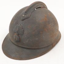 WWI French 1915 model infantry Casque Adriane helmet and liner. Somme barn find. UK P&P Group 2 (£