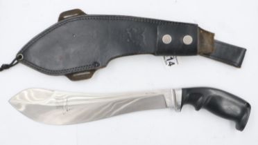 Oakwood survival knife, designed by John "Lofty" Wiseman (former SAS), with leather sheath and