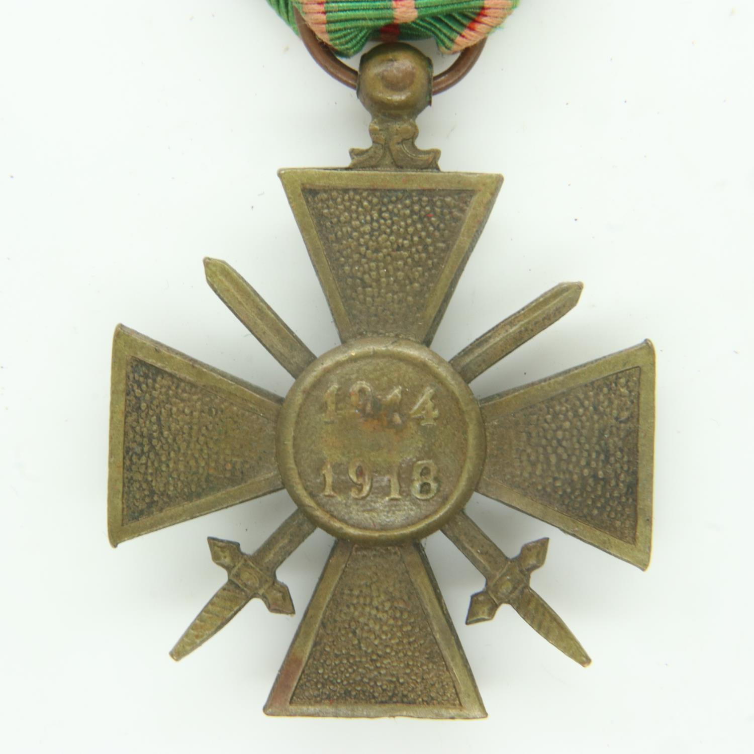 French WWI croix de guerre. UK P&P Group 0 (£6+VAT for the first lot and £1+VAT for subsequent lots) - Image 2 of 2