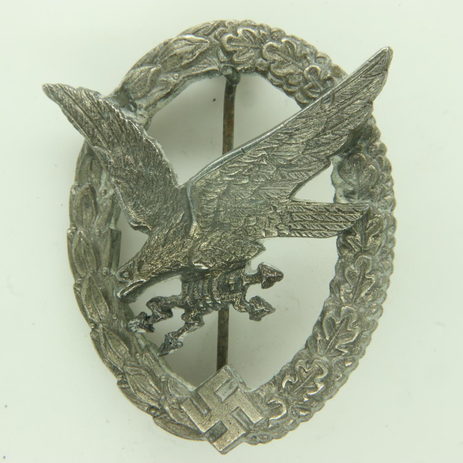 WWII German Luftwaffe Air Gunner & Flight Engineers Badge, un-marked. UK P&P Group 0 (£6+VAT for the