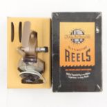 Boxed J W Young, Ambidex fixed spool fishing reel. UK P&P Group 1 (£16+VAT for the first lot and £