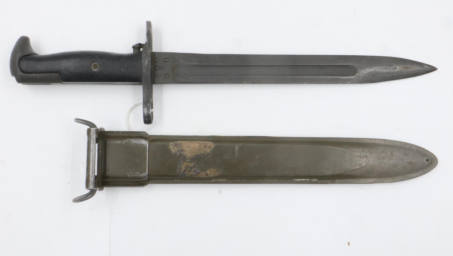 WWII US M1 Garand Bayonet. Made by the Utica Cutlery company. UK P&P Group 2 (£20+VAT for the