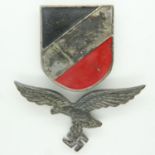 WWII German Luftwaffe Africa Corps Tropical pith helmet insignia. UK P&P Group 0 (£6+VAT for the