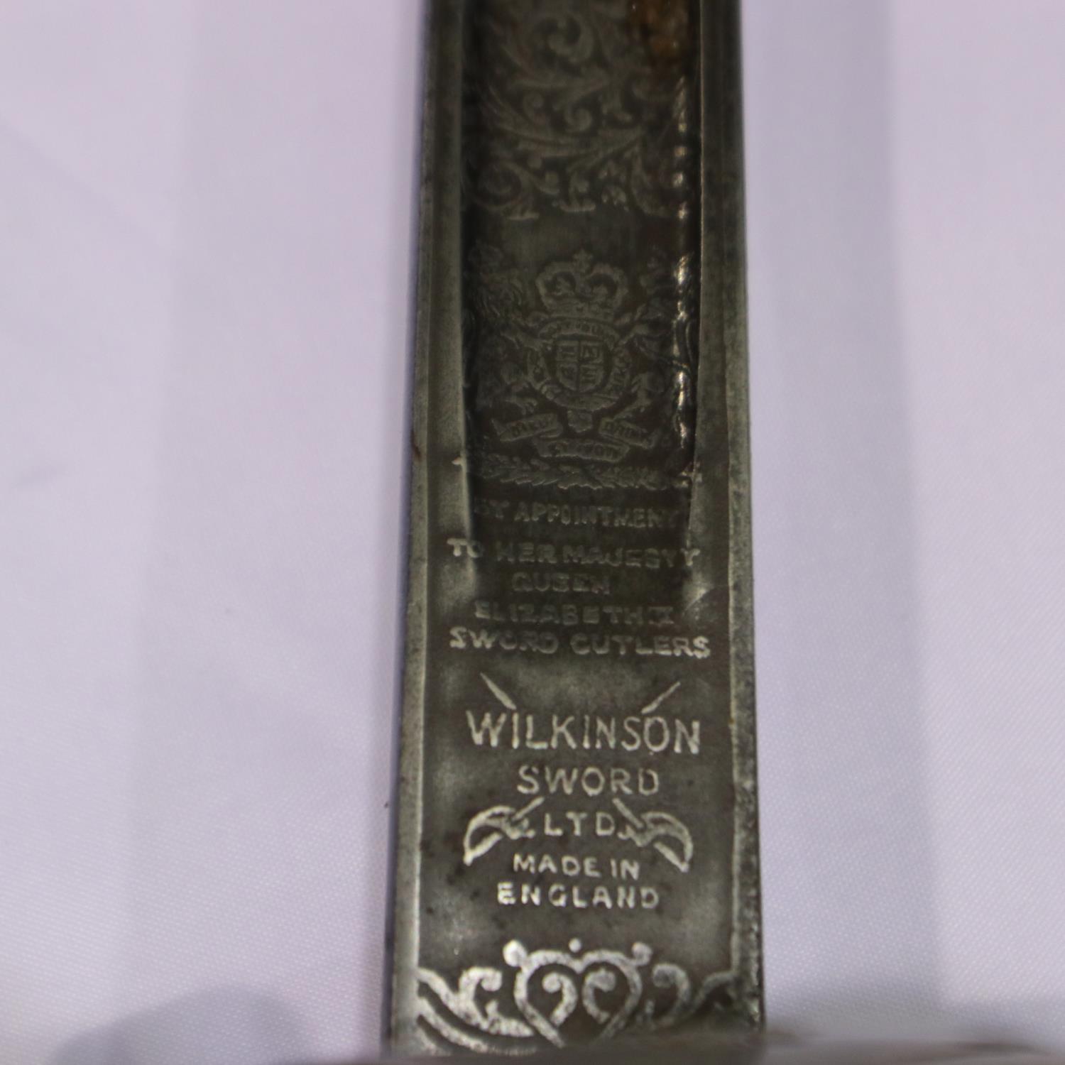 British 1897 Pattern Officers Sword by Wilkinson Sword. Badge to the Light Infantry (1968-2007) - Image 2 of 4
