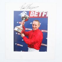 Paul Hanagan (Warrington Jockey) publicity shot photo signed in pen to mount. UK P&P Group 1 (£16+