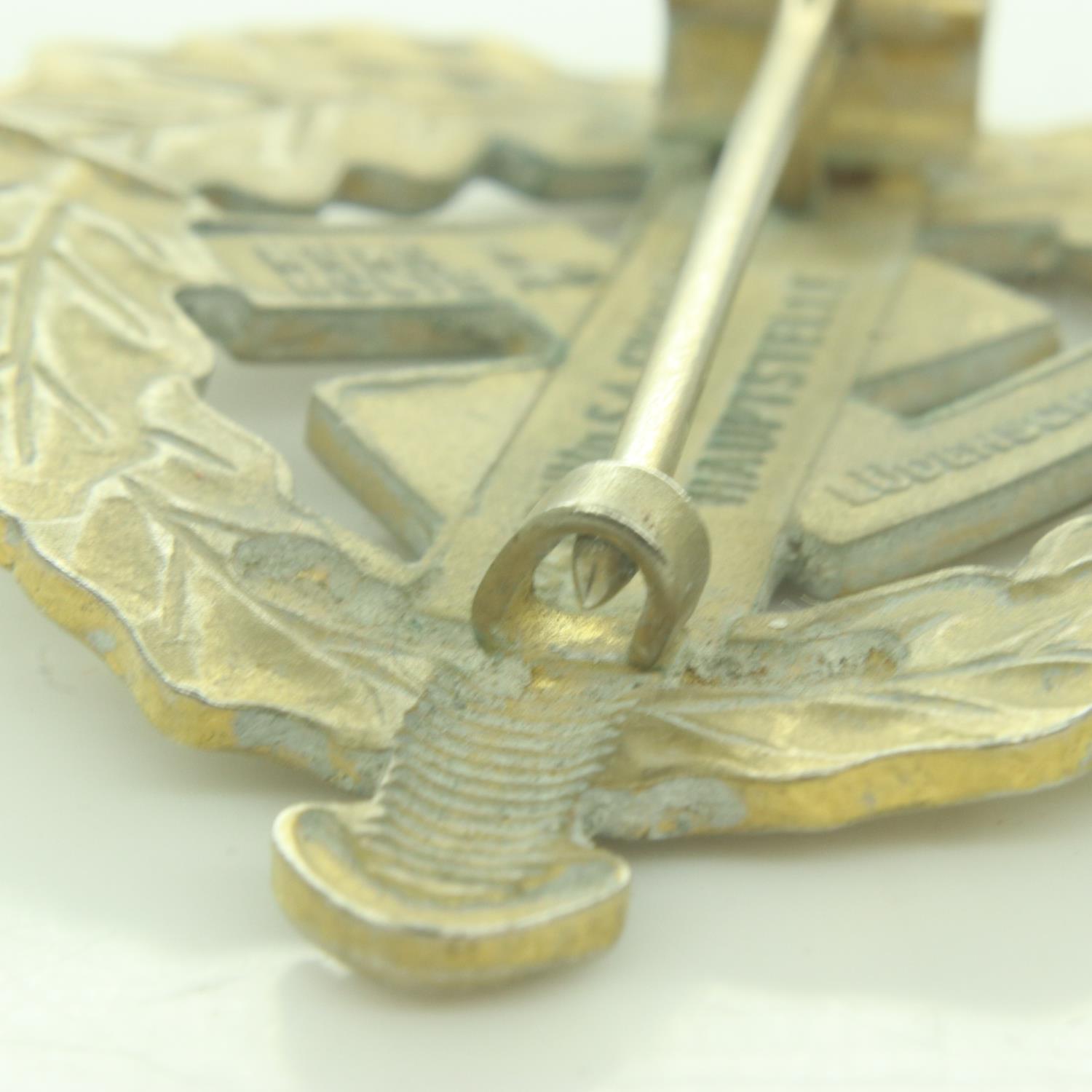 Third Reich Gold Grade S.A Sports Badge, maker: Berg & Nolte. UK P&P Group 0 (£6+VAT for the first - Image 3 of 3