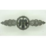 Late WWII German Luftwaffe Silver Grade Plated Tombac Bombers Pilots Clasp, un-marked. UK P&P