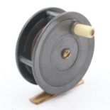 H Monk of Chester gun maker fly fishing reel. UK P&P Group 1 (£16+VAT for the first lot and £2+VAT