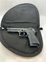 M92 Beretta 9mm handgun, military model replica, moving parts, in carry case. UK P&P Group 2 (£20+