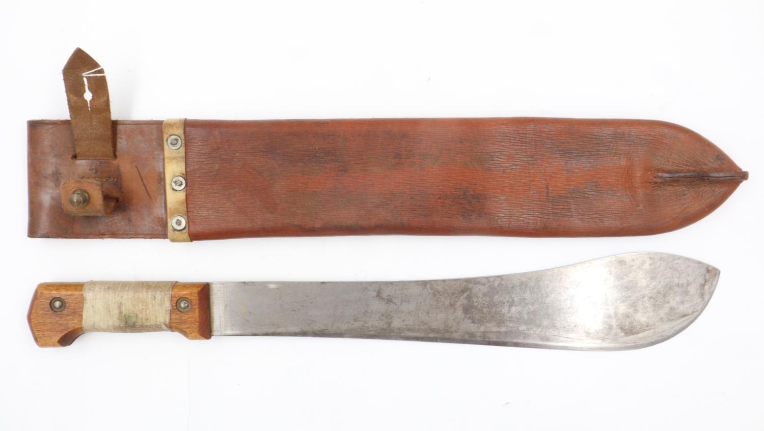 Tramontina (Brazil) machete with leather sheath. UK P&P Group 2 (£20+VAT for the first lot and £4+
