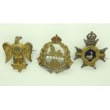 Three WWI sweetheart badges. UK P&P Group 0 (£6+VAT for the first lot and £1+VAT for subsequent