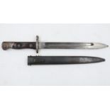 German WWII Mauser bayonet with scabbard, bearing Arabic digits to mount and blade. UK P&P Group