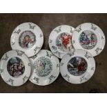 Six Royal Doulton Christmas plates. Not available for in-house P&P