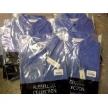 Ten Russell collection Ladies blue short sleeve Oxford shirts, various sizes, new old stock. Not