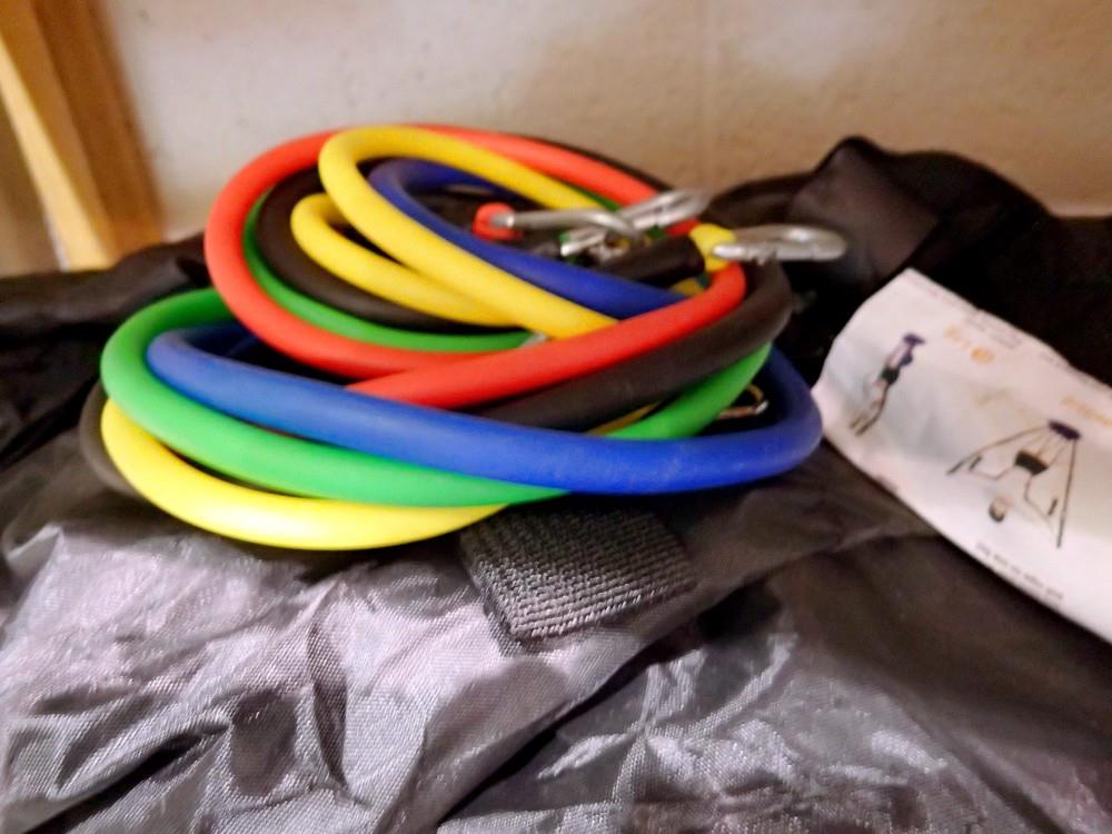 Seven packs of new old stock resistance bands. Not available for in-house P&P