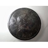 1806 copper penny of George III - F grade. UK P&P Group 0 (£6+VAT for the first lot and £1+VAT for