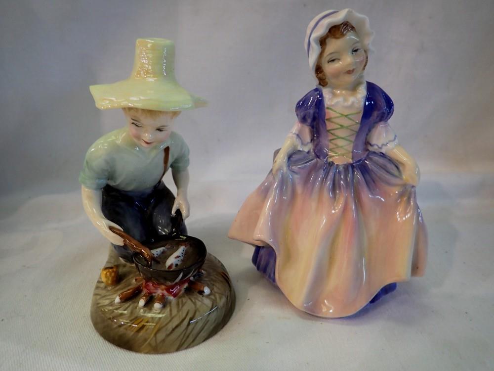 Two Royal Doulton figurines, River Boy and Dinky Do. UK P&P Group 2 (£20+VAT for the first lot