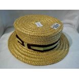Cambridge university straw hat. UK P&P Group 2 (£20+VAT for the first lot and £4+VAT for