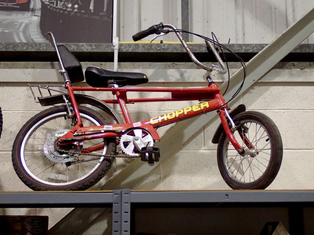 Raleigh red chopper bike, MK3 model. Not available for in-house P&P