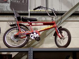 Raleigh red chopper bike, MK3 model. Not available for in-house P&P