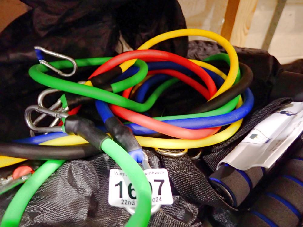 Seven packs of new old stock resistance bands. UK P&P Group 2 (£20+VAT for the first lot and £4+