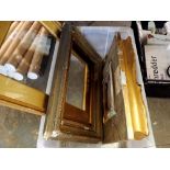 19th century and later distressed gilt picture frames. Not available for in-house P&P