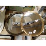 Two oval framed mirrors, tallest 42cm H. Not available for in-house P&P