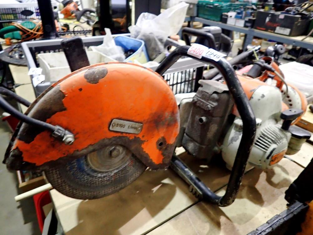 Stihl TS350 concrete cutter, working at lotting up. All electrical items in this lot have been PAT