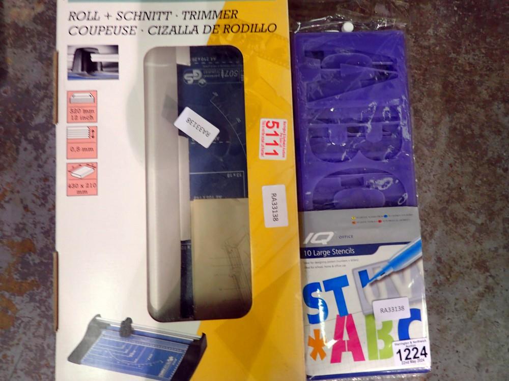 Boxed trimmer and stencil set. Not available for in-house P&P