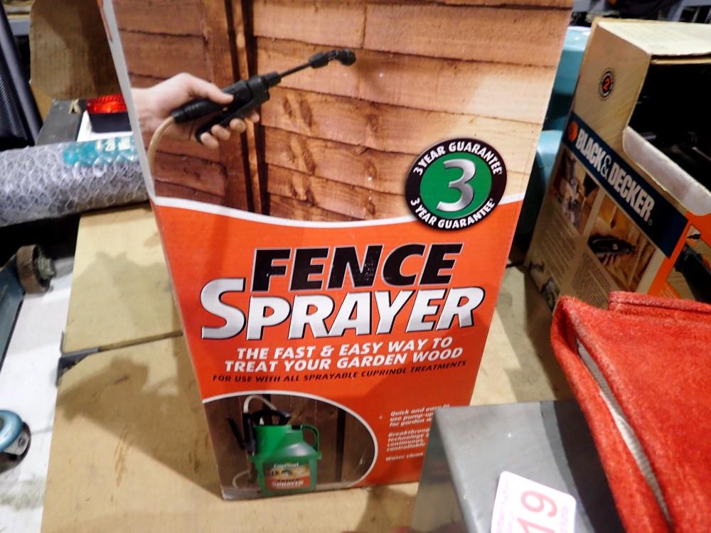 Fence sprayer. Not available for in-house P&P