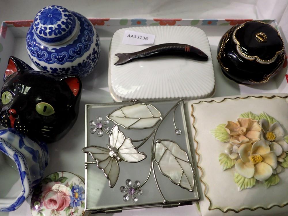 Mixed ceramics including boxes. Not available for in-house P&P