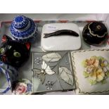 Mixed ceramics including boxes. Not available for in-house P&P