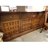 Large Youngers oak Toledo four cupboard sideboard, 200 x 47 x 78 cm. Not available for in-house P&P