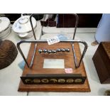 Newtons cradle with presentation plaque. Not available for in-house P&P