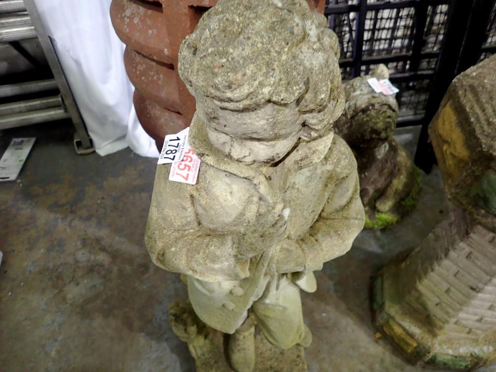 Stone figure of a girl. Not available for in-house P&P