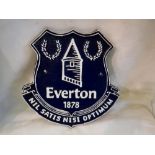 Cast iron Everton FC wall plaque. W:20cm. UK P&P Group 1 (£16+VAT for the first lot and £2+VAT for