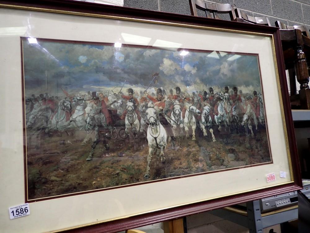 Large charger of The Light Brigade Scotland forever or rear. Not available for in-house P&P