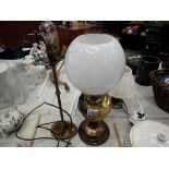 Two brass lamps including Laura Ashley example. All electrical items in this lot have been PAT