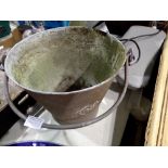 Galvanised steel fire bucket. Not available for in-house P&P