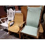 Two rocking chairs and another. Not available for in-house P&P