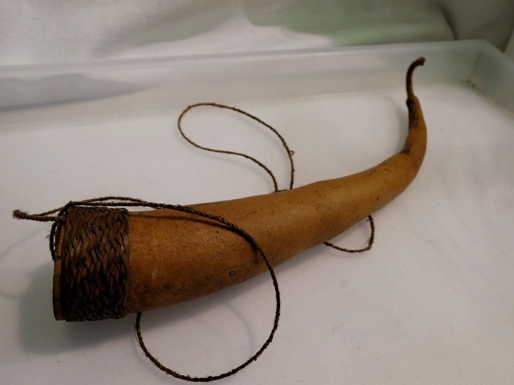 Tribal vegetable penis sheath. Not available for in-house P&P