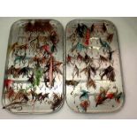 Small tin of mixed hand tied trout flies. UK P&P Group 0 (£6+VAT for the first lot and £1+VAT for