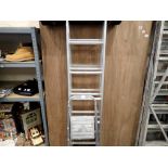 Abru extending ladder and a step ladder. Not available for in-house P&P