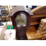 Longcase clock with Westminster chime, pendulum included, working at lotting, no key present. Not