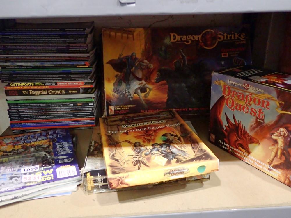 Large quantity of White Dwarf magazines and four boxed games to include Dungeons & Dragons. Not