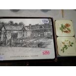 Boxed set of Lady Clare placemats with pictures of Cheshire stately homes, by S F Ashworth. Not