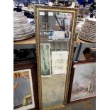 Gilt framed mirror. Not available for in-house P&P